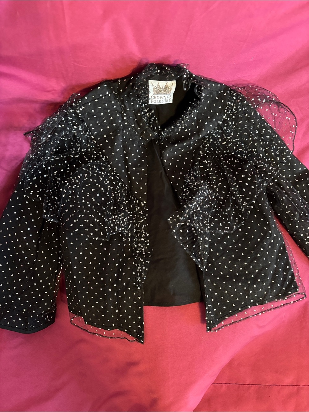 Black Polka Dot Costume Jacket for Kids